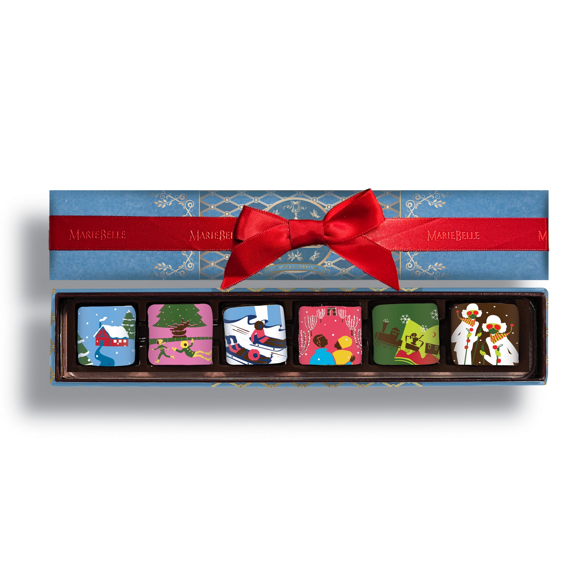 MarieBelle New York 2025 Holiday - Chocolate Ganache - 6pc