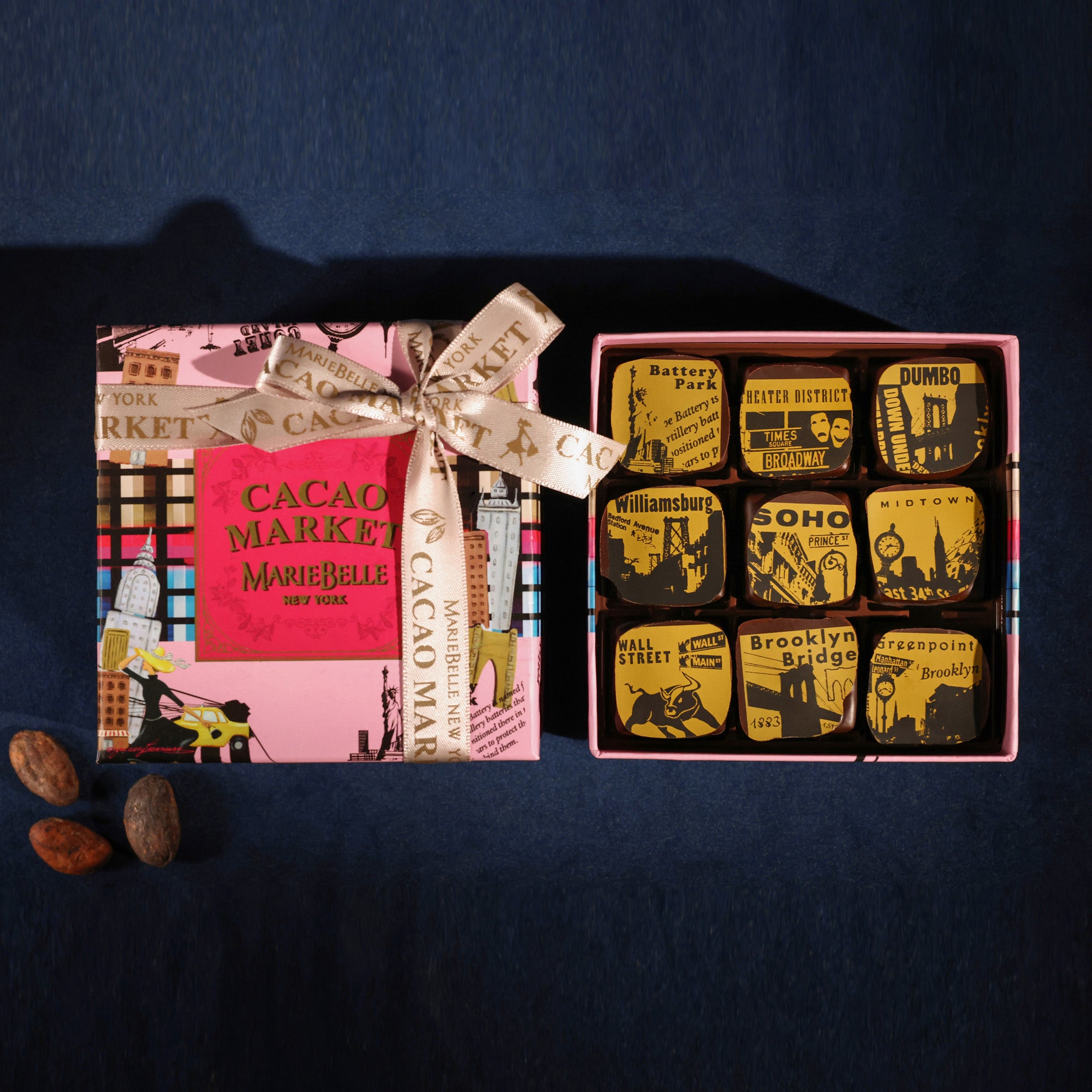 9pc New York Chocolate Caramel Box Stylized