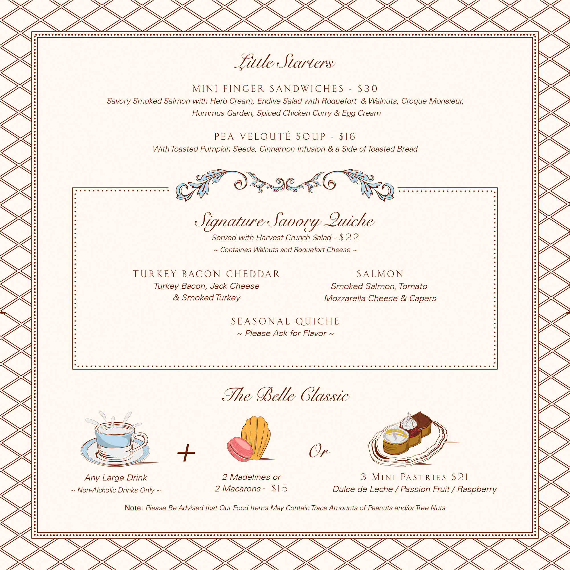 Cacao Bar Menu