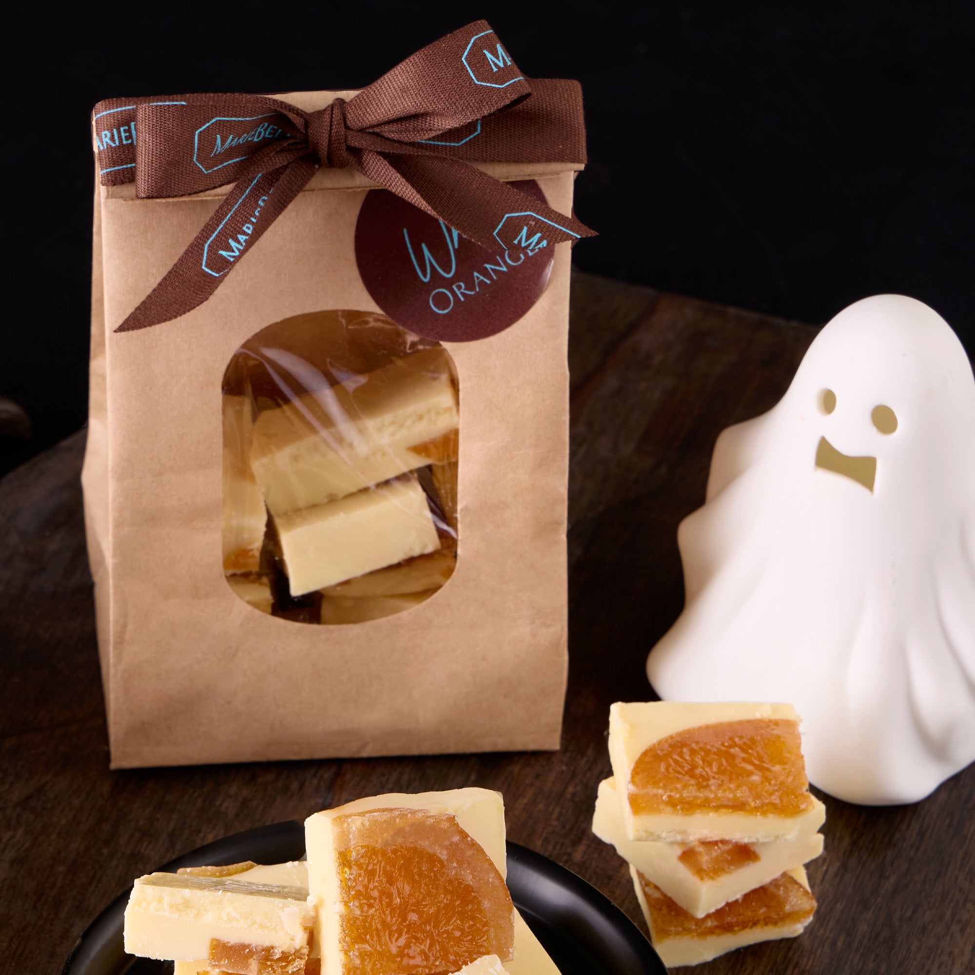 MarieBelle New York's Halloween White Chocolate bark