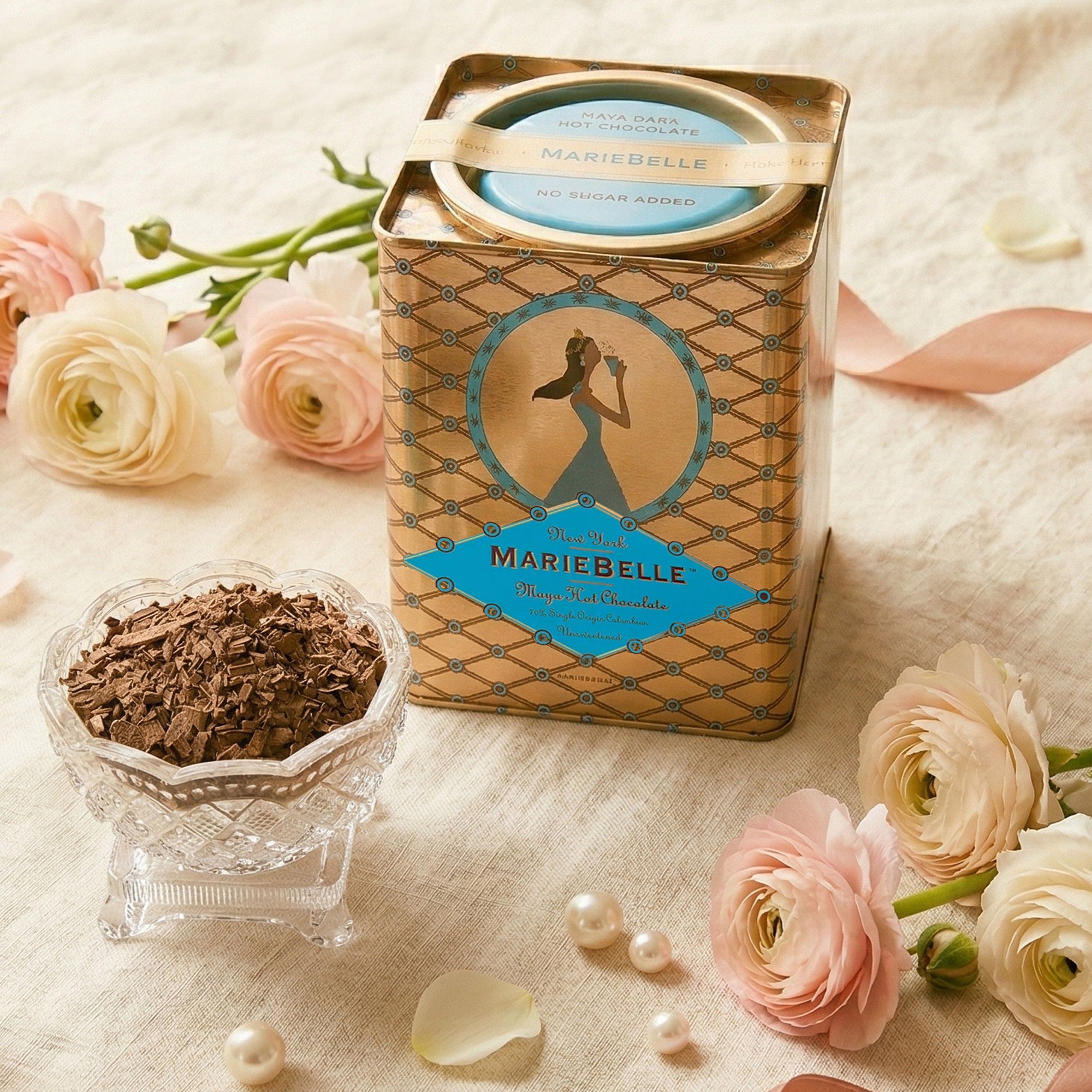 16oz Tin Maya Hot Chocolate (No Sugar Added) || MarieBelle New York