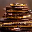 Dark Chocolate Crispy Toffee Upclose