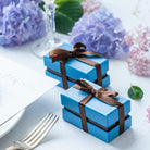 2pc Chocolate Ganache Blue Party Favor Box Presentation