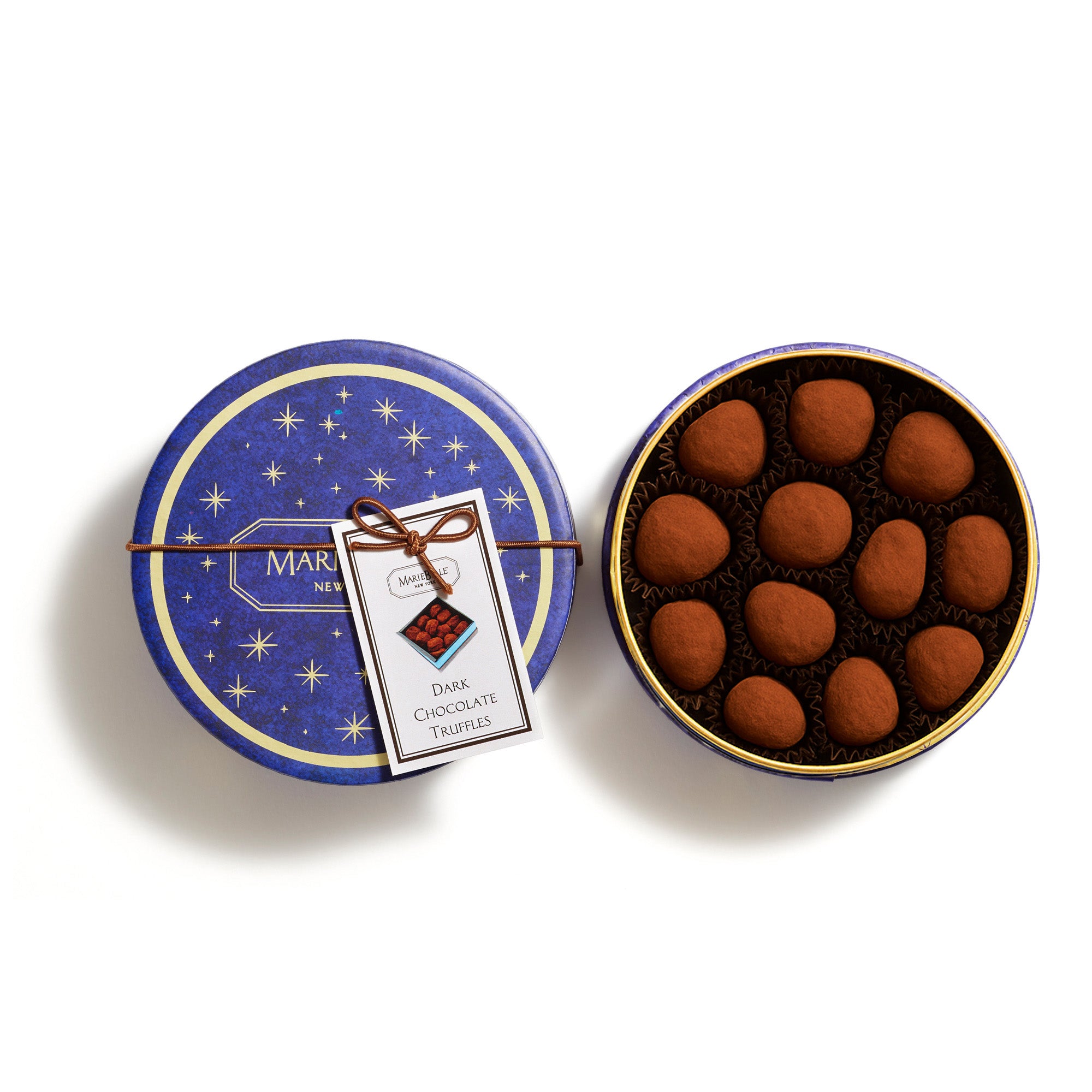 MarieBelle New York Holiday Truffles in Round Box