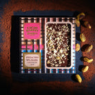 40g Cacao Market • 70% Dark Chocolate Bar with Pistachio Stylized
