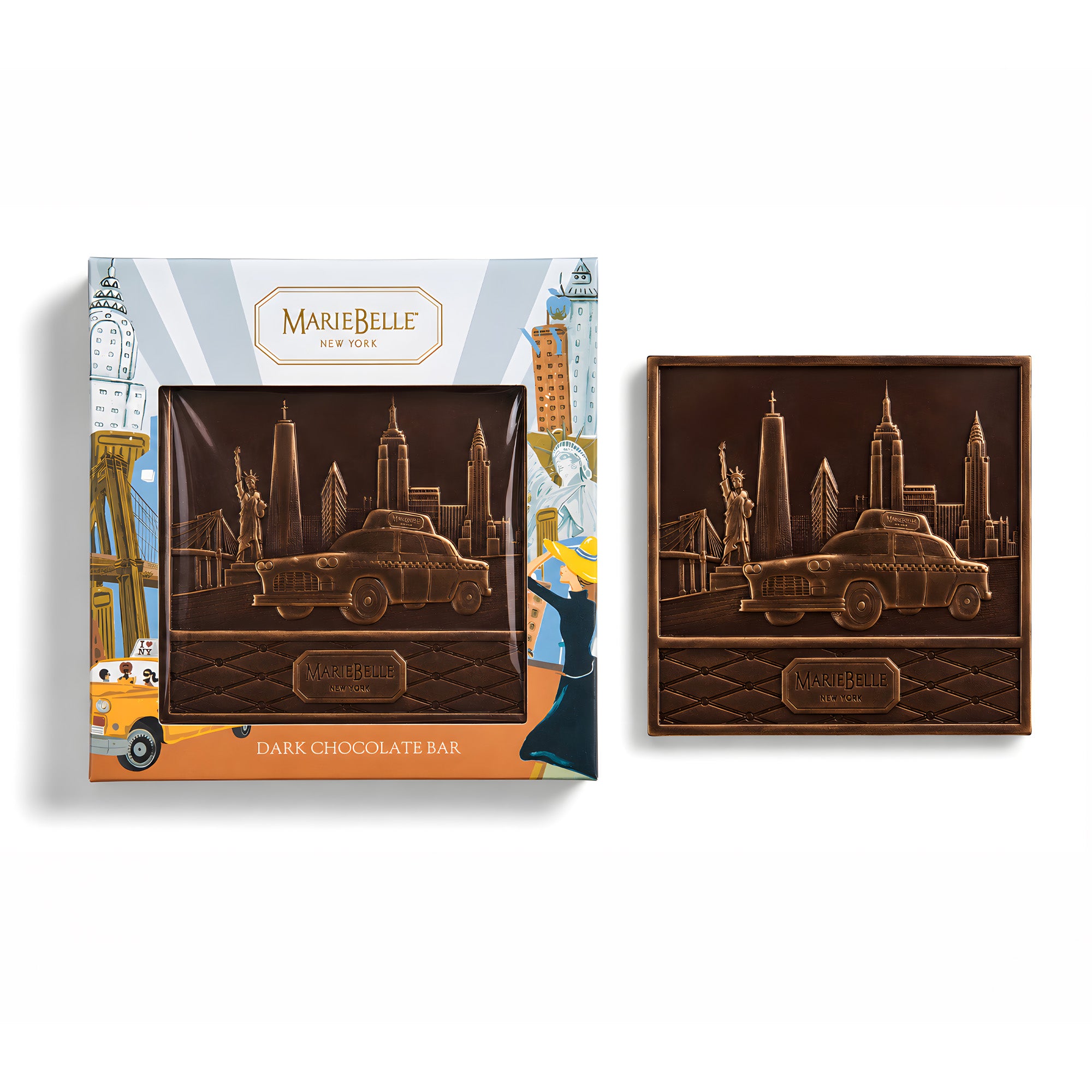 70gr 55% Dark Chocolate Checkers Cab Plaque – MarieBelle