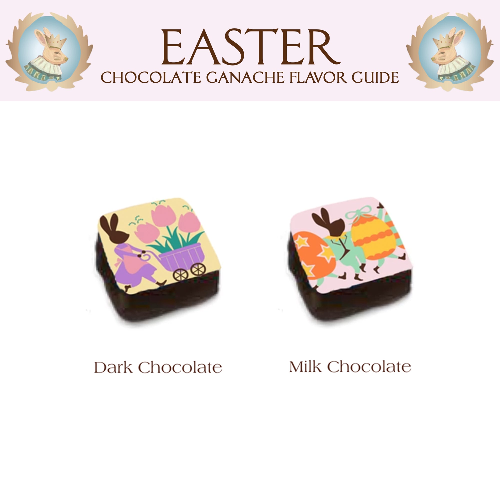 Easter • 2pc Chocolate Easter Hunt Favors (Set of 6) Flavor Guide