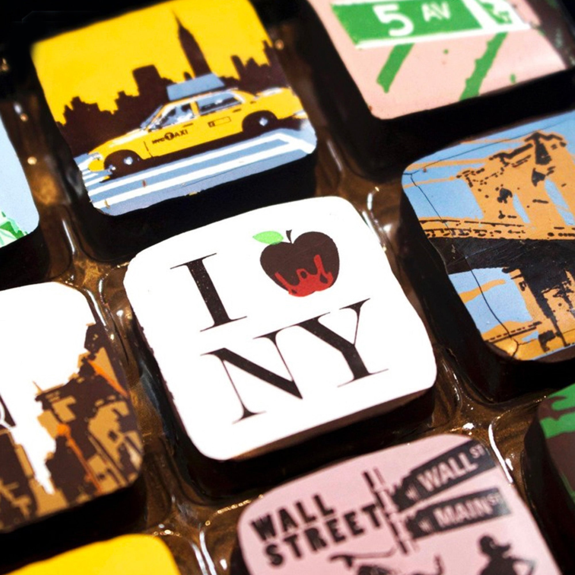 16pc New York Chocolate Ganache Blue Box || MarieBelle New York